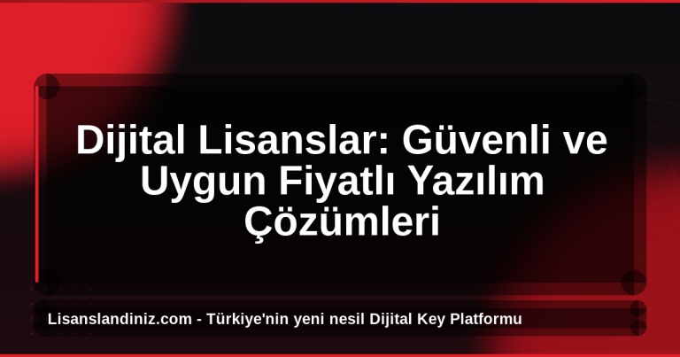Dijital Lisanslar